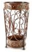 Super Quality Umbrella Stand, Umbrella Holder, Antique Look Metal, Entry Hallway Décor, Round Style, w/Removable Drip Tray. (Gold-Brown)