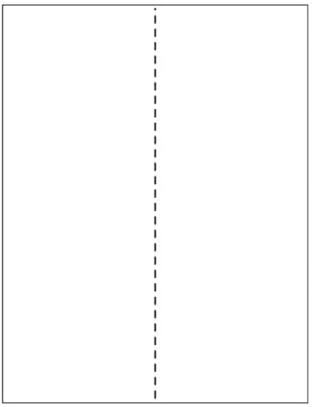 50-Sheet Pack Of 110LB White Cardstock Thick Perforated Paper, 8.5x11 With 2 Per Page - 4.25x11 - Blank Heavy Weight Cover Card Stock - 50 Sheets With 100 Cards (2up - 4.25x11)