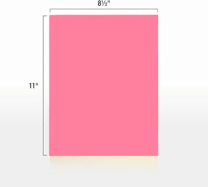 Colored Copy Paper, 20 LB (75 GSM) 8.5 X 11, 500 Sheets (cherry)
