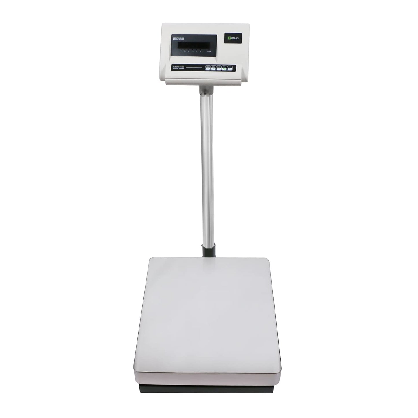 U.S. Solid Bench Scale - 130 lb x 0.002 lb Stainless Steel Postal Package Shipping Scale Digital Bench Platform Balance with 16 inch x 20 inch Platform, Lb/Kg