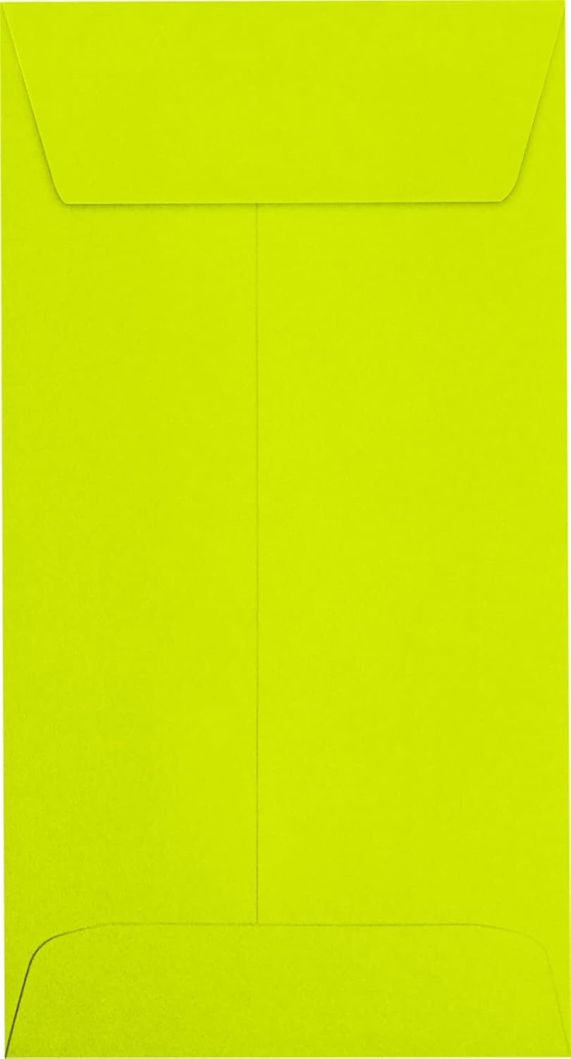 LUXPaper #7 Coin Envelopes | Peel & Press | 3 1/2" x 6 1/2" | Wasabi Green | 80lb. Text | 50 Qty
