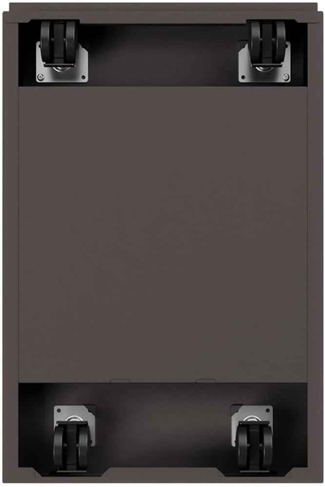 Bowery Hill 20" D Mobile Pedestal 2-Drawer File/File- Full Width Pull in Espresso