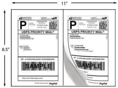 9527 Product Half Sheet Self Adhesive Shipping Labels for Laser & Inkjet Printers White Blank,2 Labels per Sheet (5000 Labels)