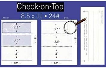 Compuchecks Check on Top Blank Check Paper - 500 Pack, Quick-Books & Laser Printer Compatible - Security Business Checks with Voucher - 8.5" x 11" Burgundy Diamond