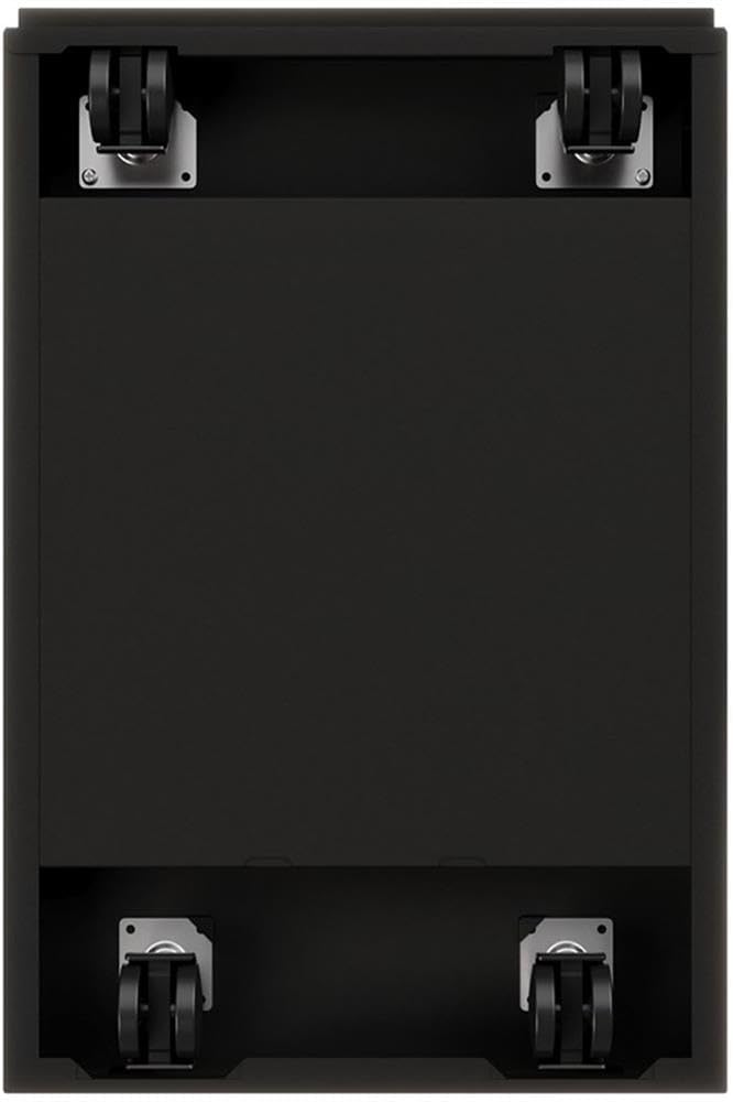 Scranton & Co 20" 2-Drawer Metal Mobile Pedestal File Cabinet in Black