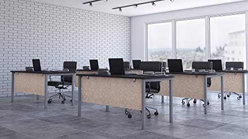 OBEX Modesty Desk PET Privacy Screen Acoustic Sound Absorbing Panel Ideal for Reception, Student Table or Office Cubicles Workstations, 12" x 60", Sand