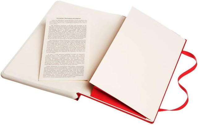 Moleskine Paper Tablet Hard Cover Smart Notebook, Dotted, Large (5" x 8.25") Scarlet Red - Compatible w/ Moleskine Pen+ Ellipse (Sold Separately) & App, Digitize, Organize Notes