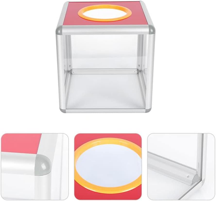 Kafenda Desktop Acrylic Donation Ballot Box for Fundraising and Suggestion Box (20*20*20)