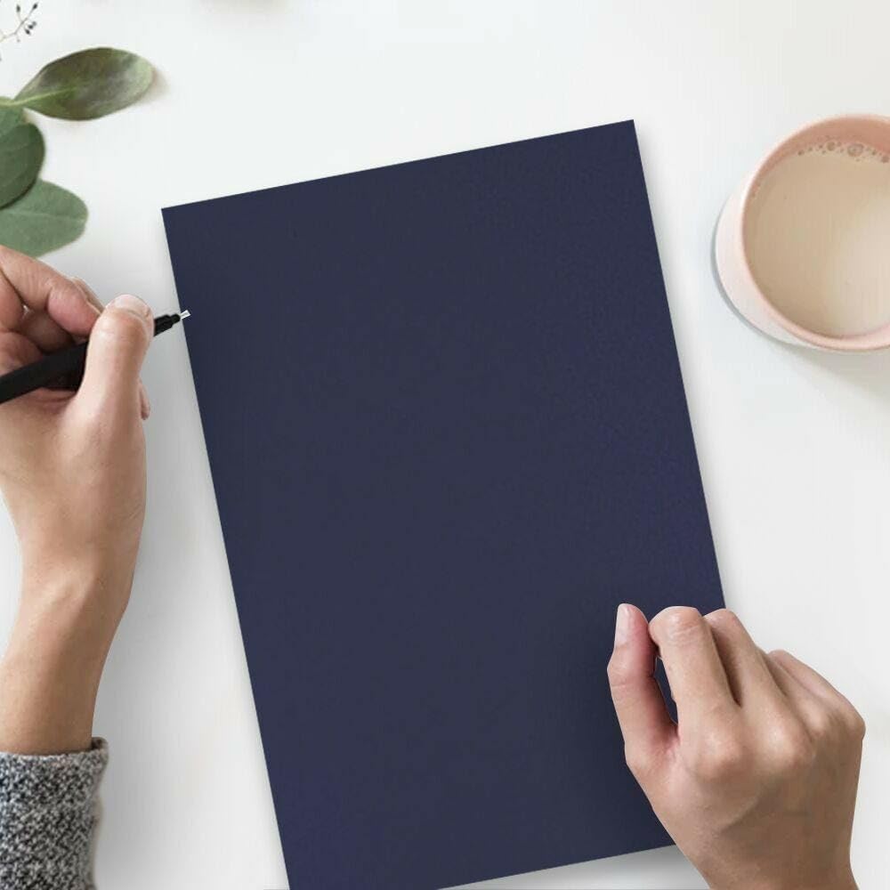 LUXPaper 8.5" x 14" Paper | Legal Size | Navy Blue | 80lb. Text | 50 Qty
