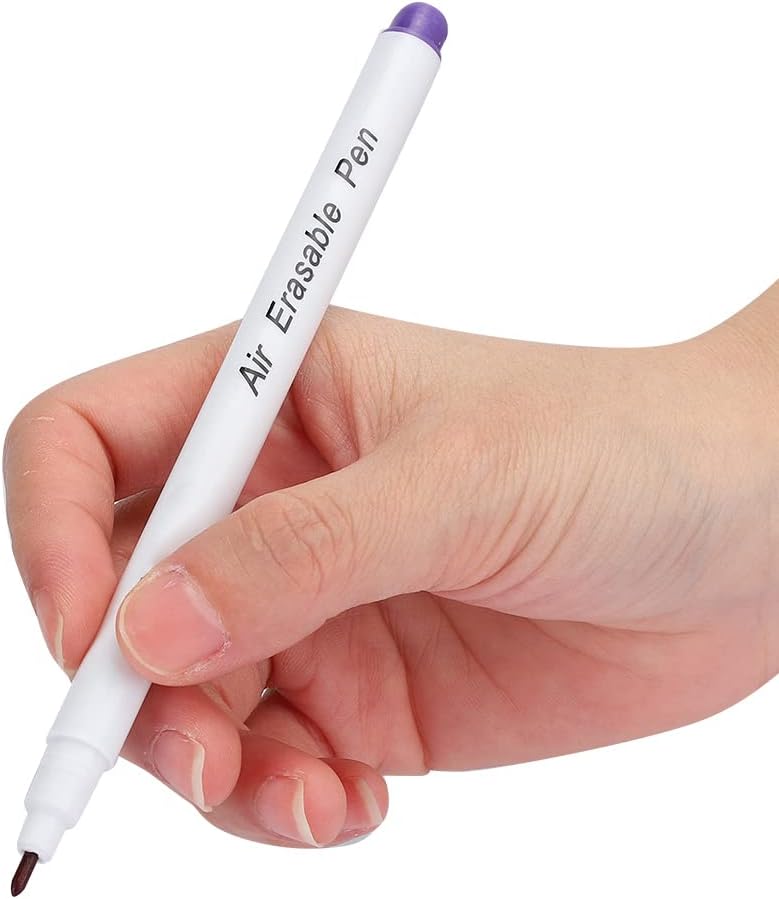 Air Water Erasable Pen Fabric Marker Temporary Marking Auto Vanishing Pen Air Erasable Pen, 10pcs Disappearing Ink Marking Pen for Cloth Marking ToolsMarking & Tracing Tools(Single