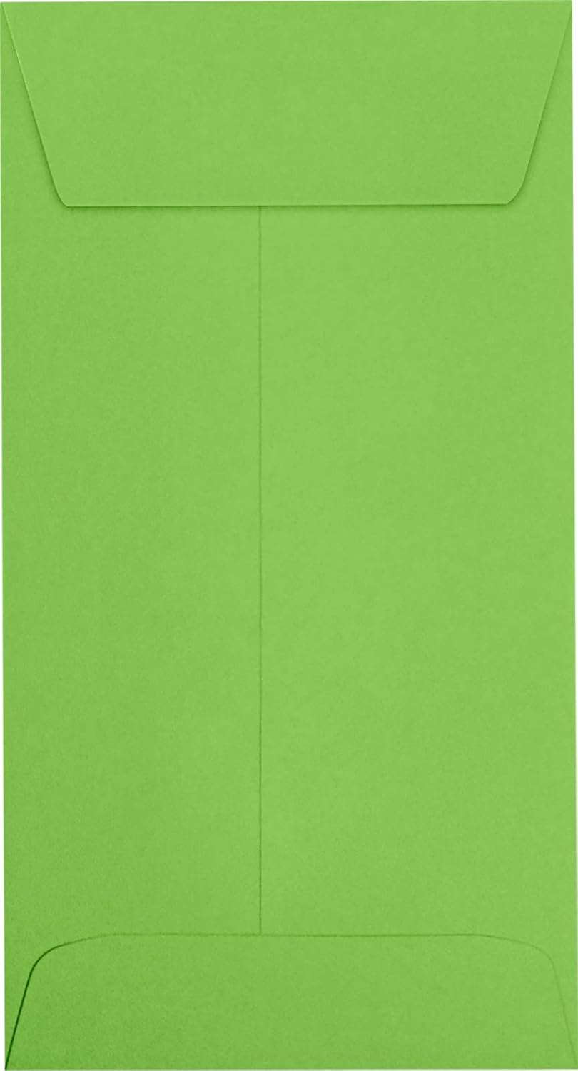 LUXPaper #7 Coin Envelopes | Peel & Press | 3 1/2" x 6 1/2" | Limelight Green | 80lb. Text | 50 Qty