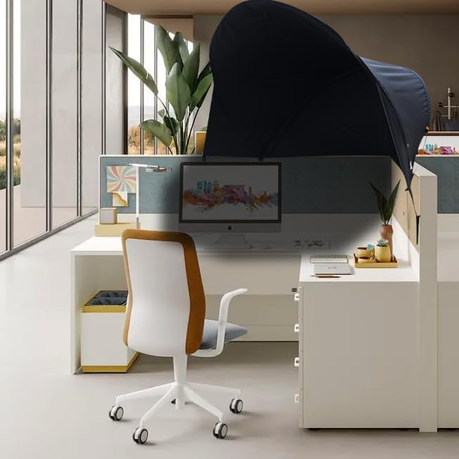 Large Size Cubicle Corner Desk Shade for Office,Portable Foldable Light Shade Cover, Fit for Taller Cubicle Partitions for Privacy Attached in a Normal 90 Degree Cubicle Corner