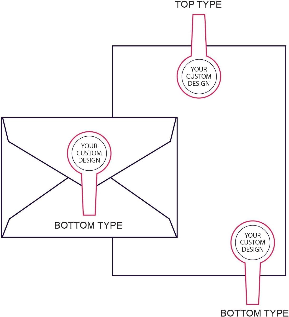 Custom Monogram Address Embosser - Personalized Round Seal with 50 Seal Labels - Style EM023