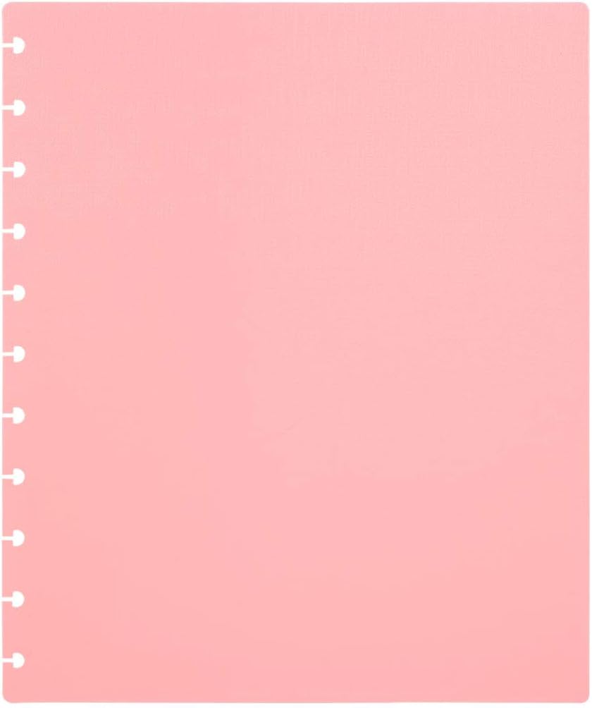 Talia Discbound Notebooks, Planner, Customizable, (Salmon w/Salmon Discs, Letter (8.5in x 11in))