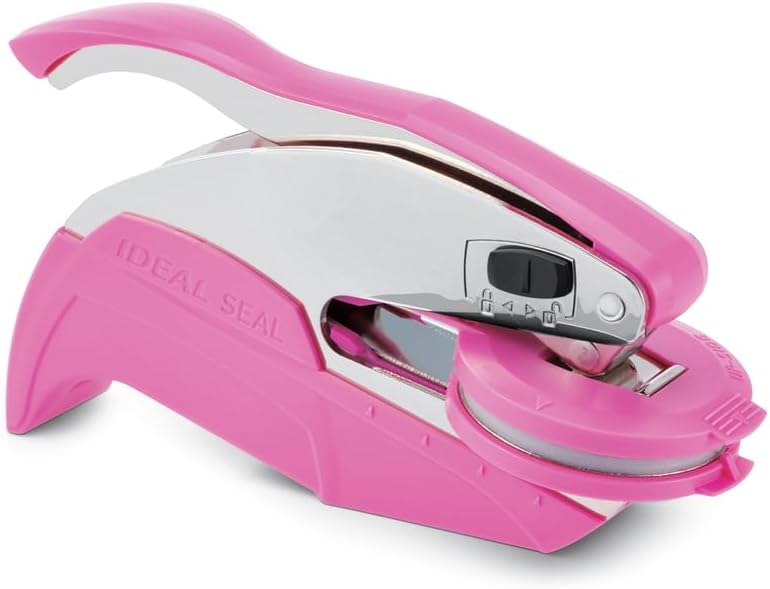 Dragon Book Embosser, Custom Round Library Book Embosser, Fantasty Fiction Dragon Ex Libris Embosser, Gift for Book Lover | Black or Pink Embosser (Dragon #2)