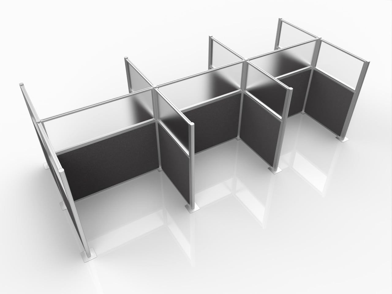 Versare Hush Panel Cubicle Kit | Workstation Partition Walls | Sound Dampening Cubicle Walls | Partitions for Desks