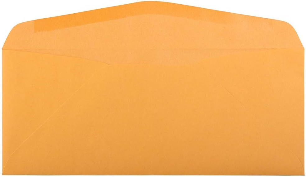 JAM PAPER #14 Envelopes - 5 x 11 1/2 - Brown Kraft Manila - 50/Pack