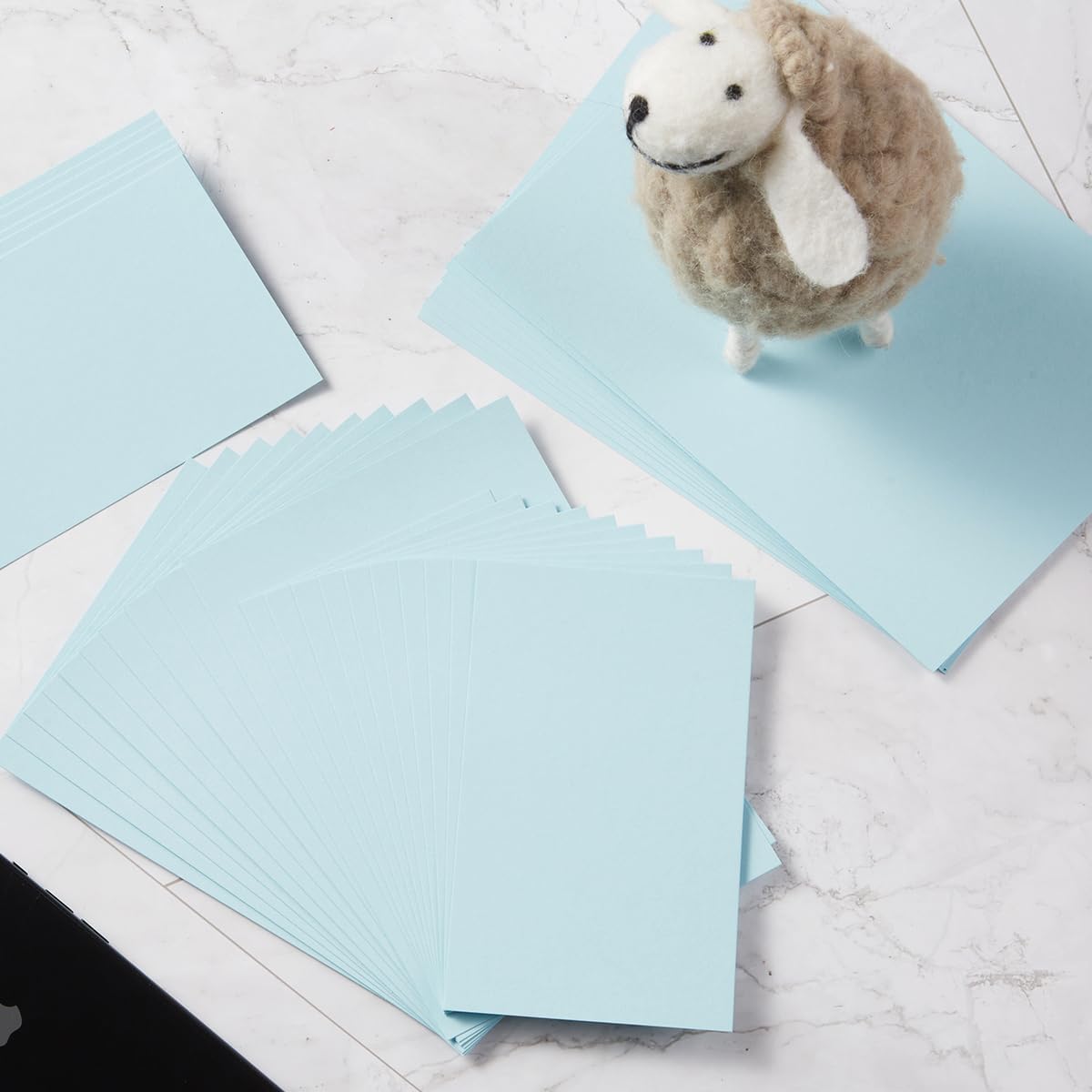 50 Sheets Blank Cardstock Paper 250 GSM Thick Heavy Cards Stock for DIY Art Projects, Card Making, Postcards, Greeting Cards, Birthday Party, Wedding Invitation (Light Blue, 5x7 inches)
