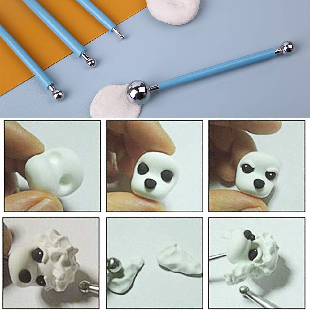 9 PCS Dotting Tools Ball Styluses with Box, Pen Dotting Tools Set for Rock Painting, Pottery Clay Modeling Embossing Nail Art