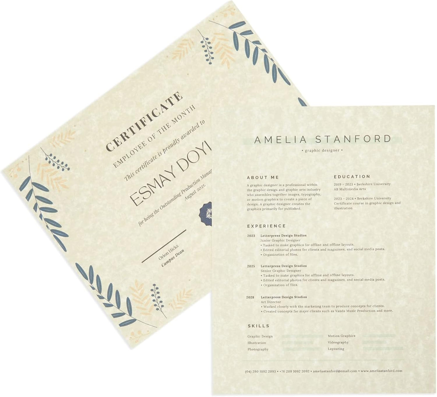 Best Paper Greetings Parchment Paper - 8.5 x 11 In, Ivory, 90 GSM, 96 Sheets - Resume & Certificate Paper - Printer Stock for Awards & Diplomas