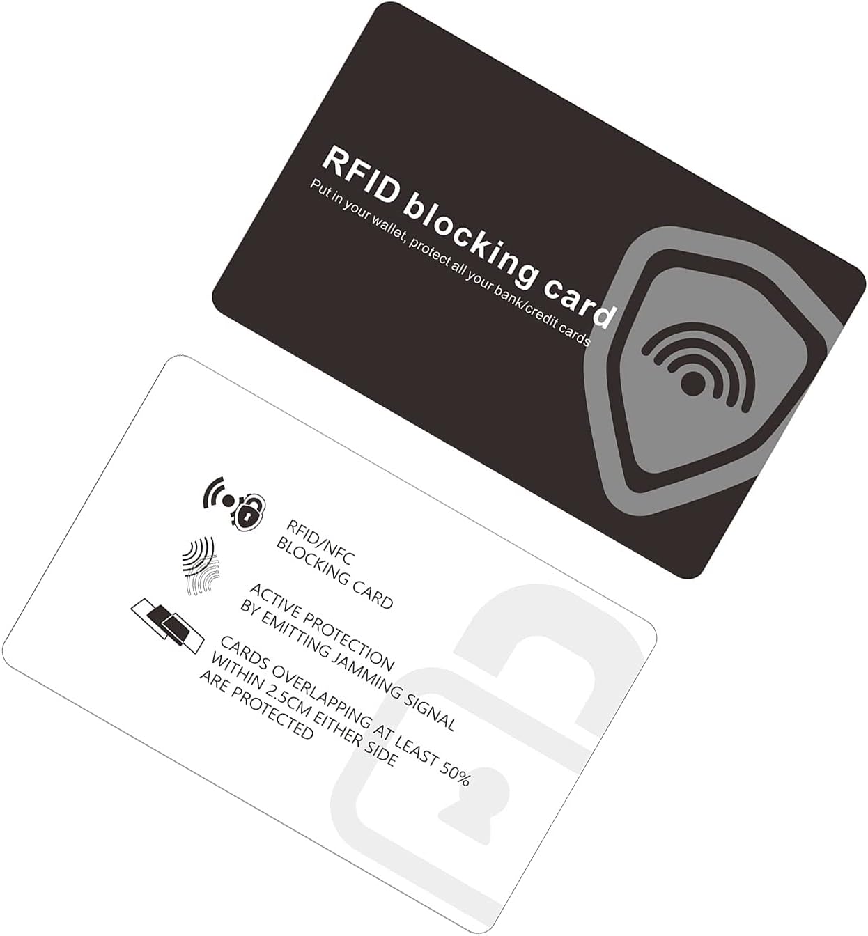 RFID Blocking Card Contactless Credit Card Protection Safe RFID Card Wallet Shield Protector Blocker (Pack of 6)