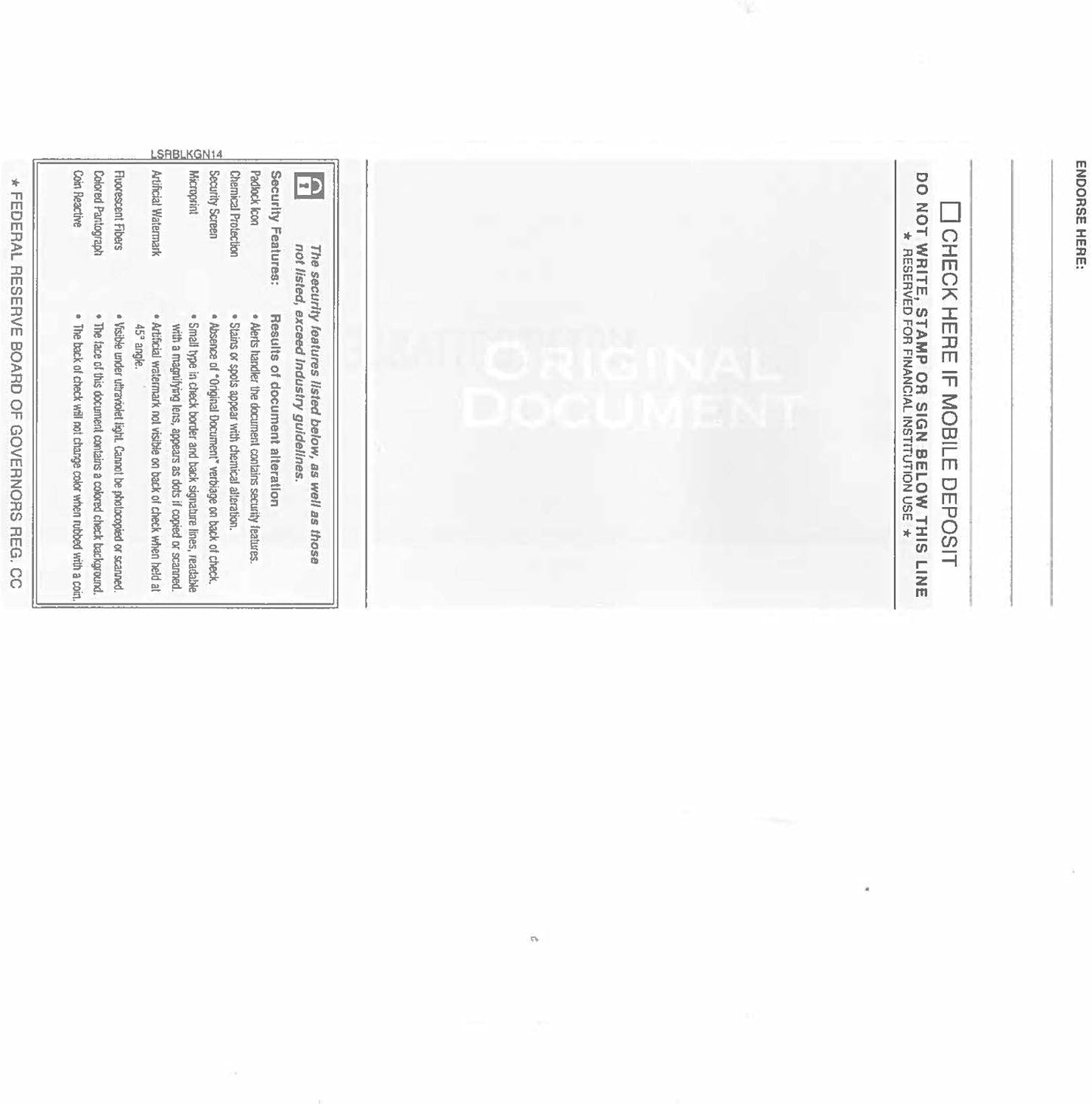 Classic Blank Business Middle Check, Blank Computer Check Paper with Blue Herringbone Background and Signature Line, 500/Pk