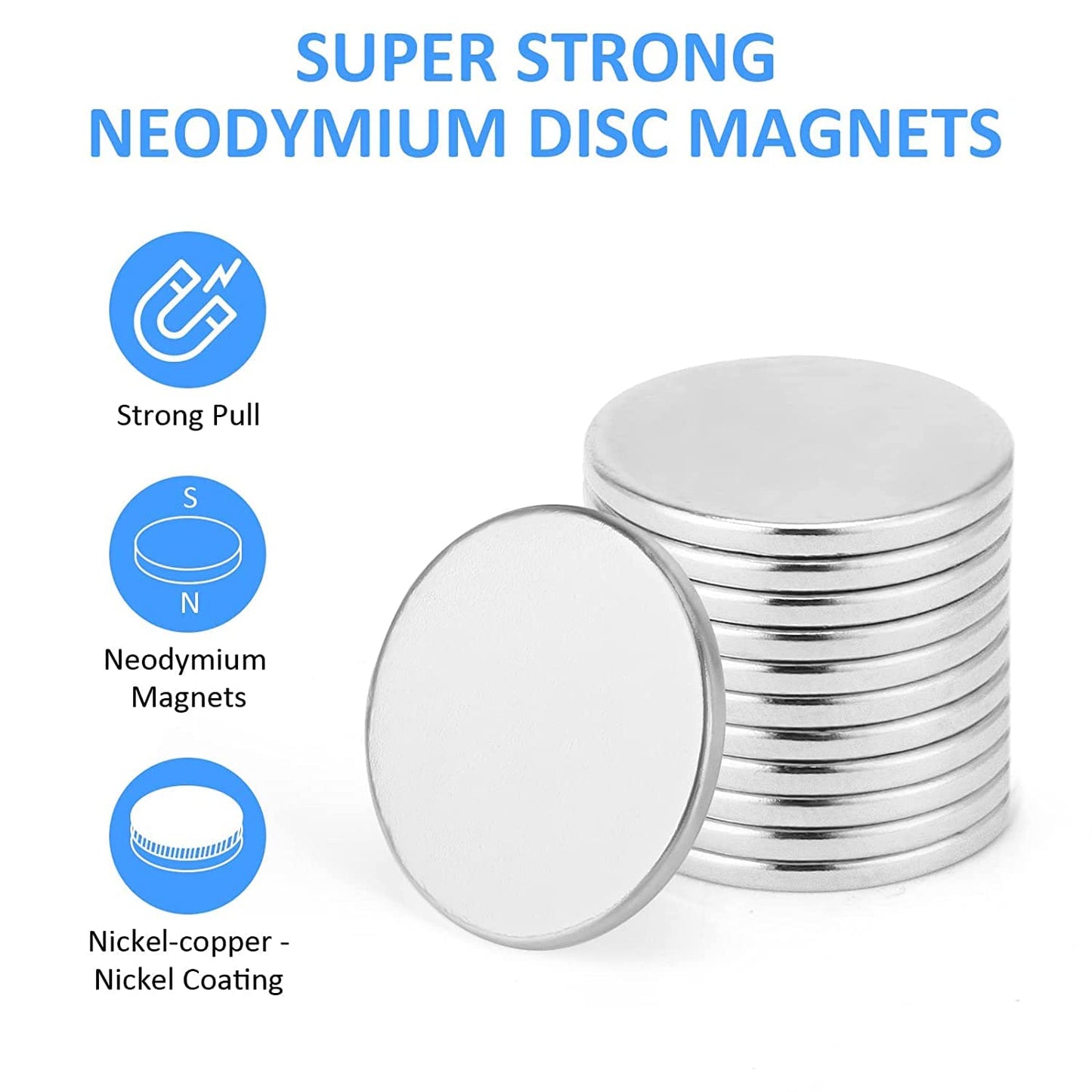 Round Thin Disc Magnets 12x1mm - Magnetic Sticker Craft Scrapbook Fastener Office Holder Circular Slim 1/2x1/32 Magnet Discs (100 Pack)