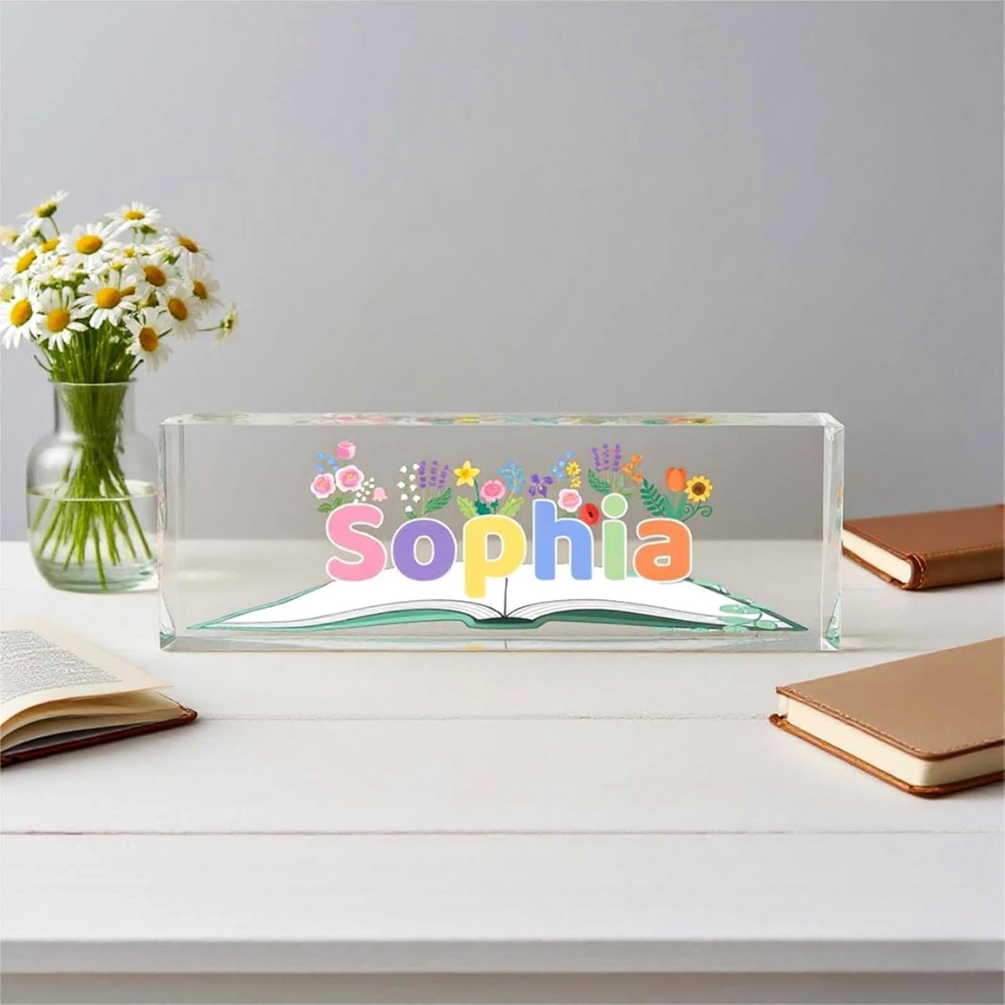 Custom Desk Name Plate, Teacher Name Plate for Desk, Office Decor for Women, Coworkers, Employee (S10)