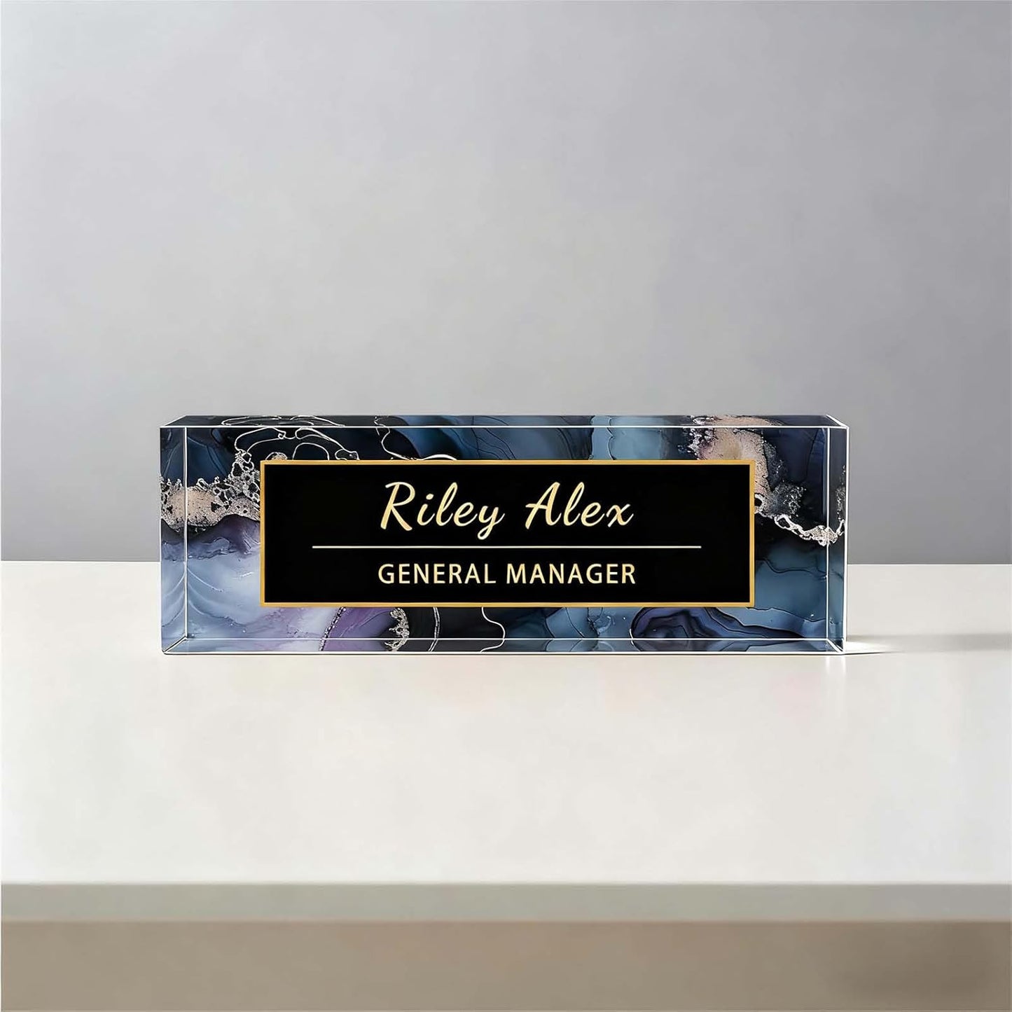 Desk Name Plate Personalized, Office Decor Cute Desk Accessories for Employee Appreciation Gifts Office Gifts for Boss, Teacher (S4)