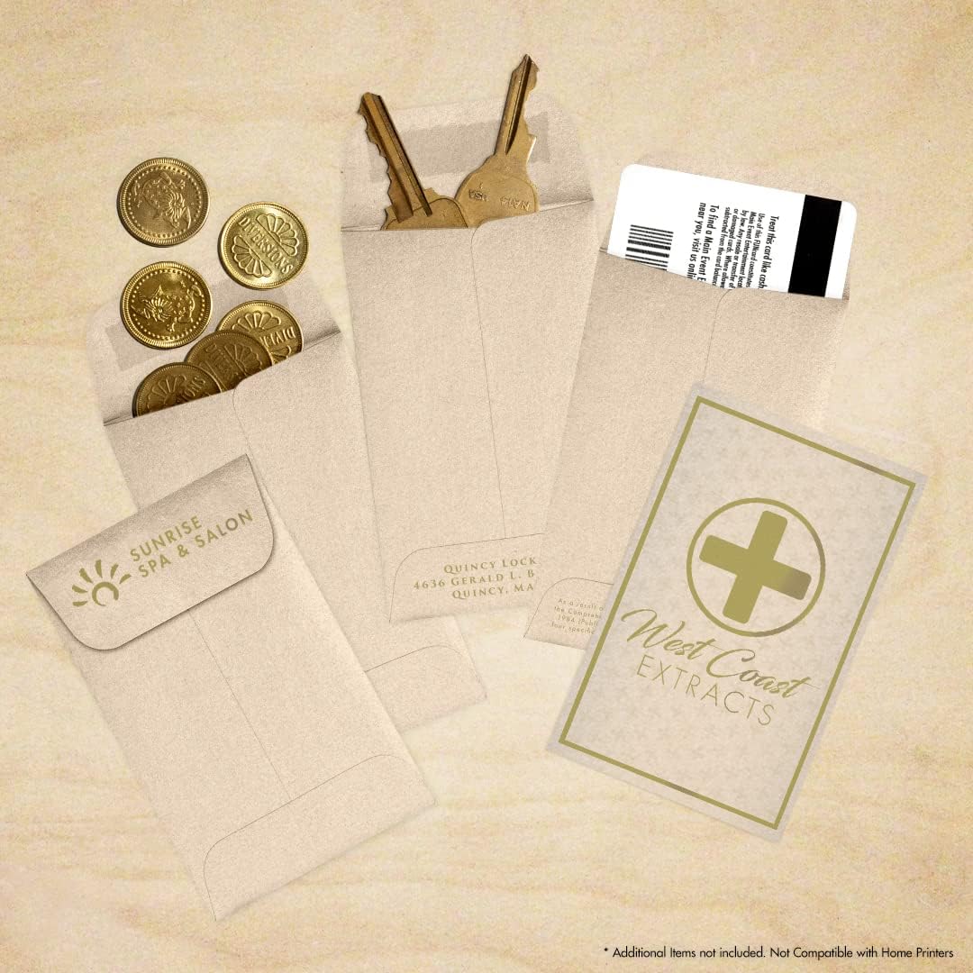 LUXPaper #1 Coin Envelopes | 2 1/4" x 3 1/2" | Taupe Metallic | 80lb. Text | 500 Qty