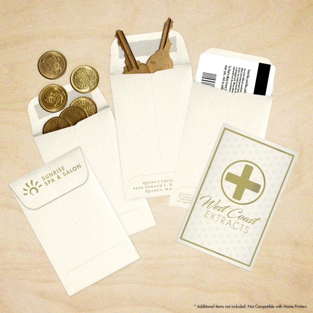LUXPaper #1 Coin Envelopes | 2 1/4" x 3 1/2" | Champagne Metallic | 80lb. Text | 1,000 Qty