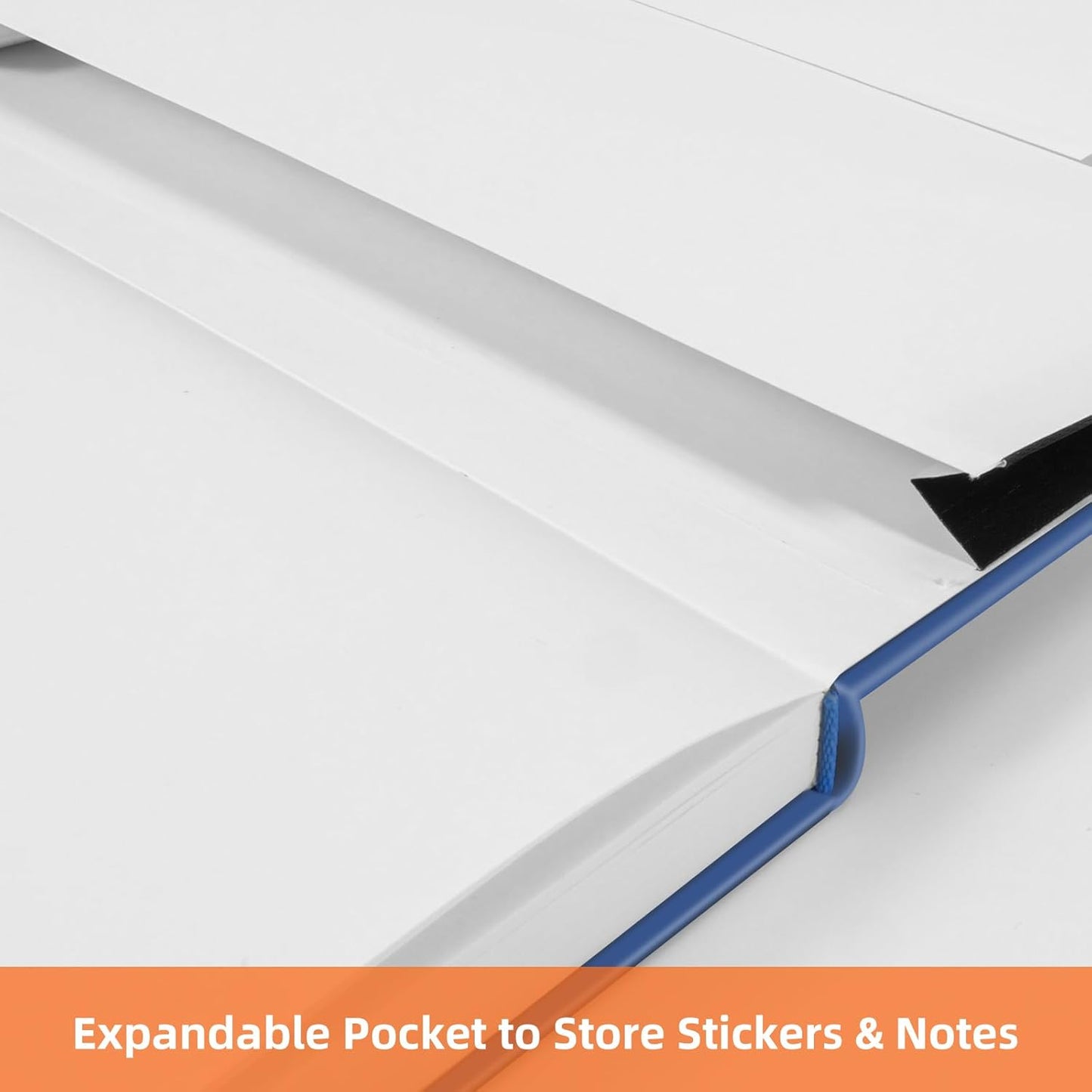 BOSSAND Lined Journal Notebook, A5 Journals for Writing, 200 Pages 100 GSM Thick Classic Ruled Paper, Hardcover, 8.25 inches x 5.75 inches, Navy Blue