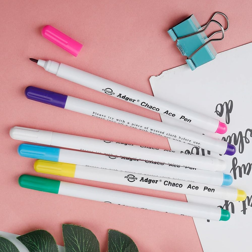 TopHomer Water Erasable Fabric Marking Pen Temporary Marking Auto-Vanishing Pen Fabric Markers Pen Colorful Water Soluble Ink for Dressmaking, Handicraft, Embroidery, Artificial Flowers(Purple)