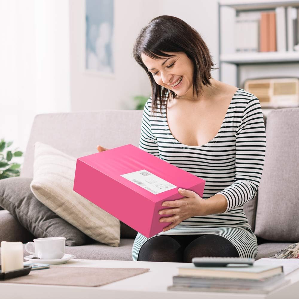 UCGOU Poly Mailers 19x24 Inch Hot Pink 50 Pack Extra Large Shipping Bags Strong Thick Mailing Envelopes Self Seal Adhesive Waterproof and Tear Proof Boutique Postal for Clothing Quilt and More