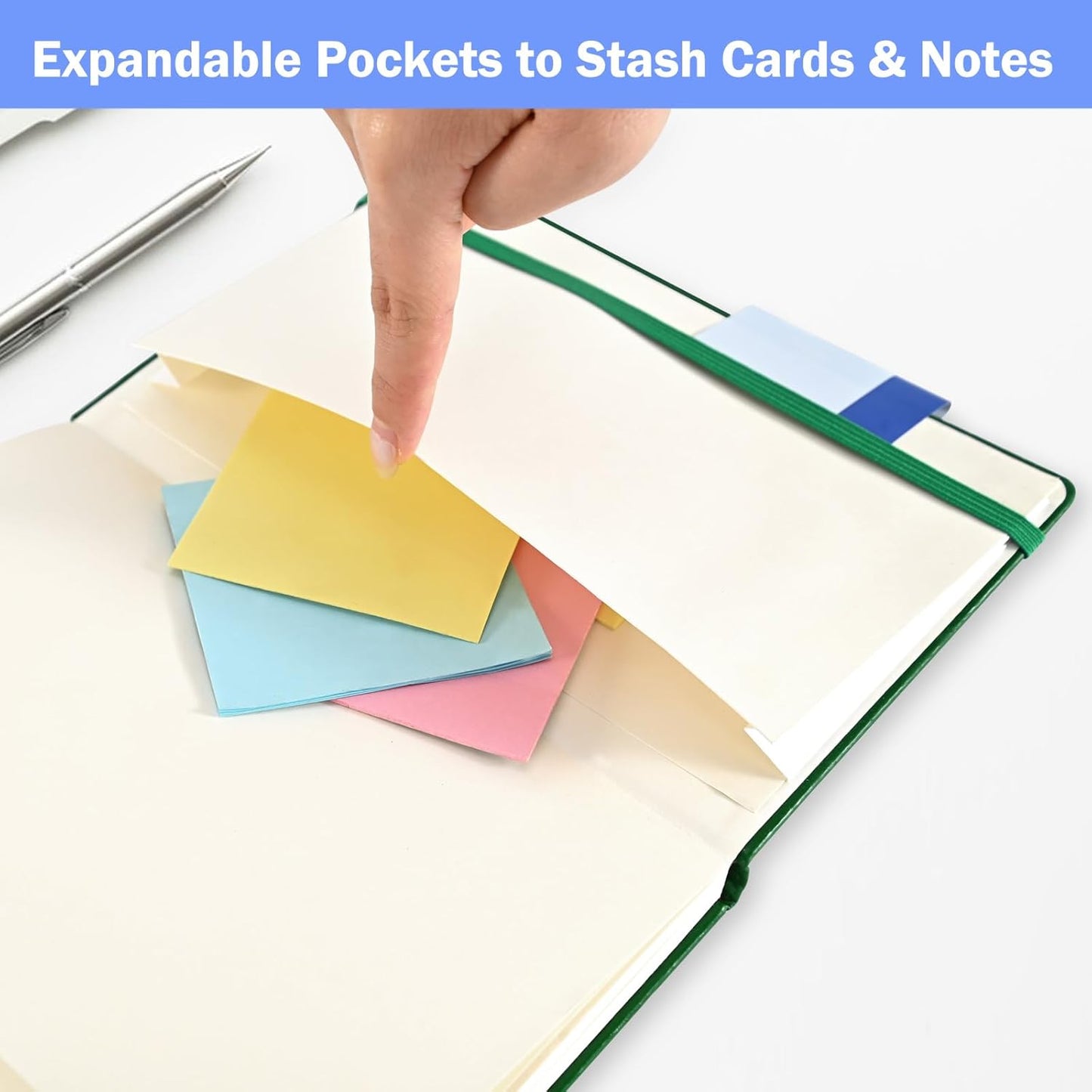 Lined Journal Notebooks, 4 Colors 160 Pages, 5.5x 8.2-Inch Journals, Hardcover Notebook with 100 gsm Thick Paper, A5 Size College Ruled Notebook for Writing/Travel/Work