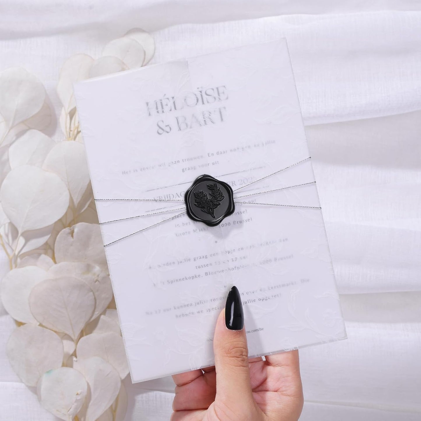 UNIQOOO Wax Seal Stickers - (3 Designs in 1 Pack) Wedding Invitation Envelope Seal Stickers, 60 Pcs Self-Adhesive Stickers, Perfect for Invitation, Christmas, Gift Wrapping