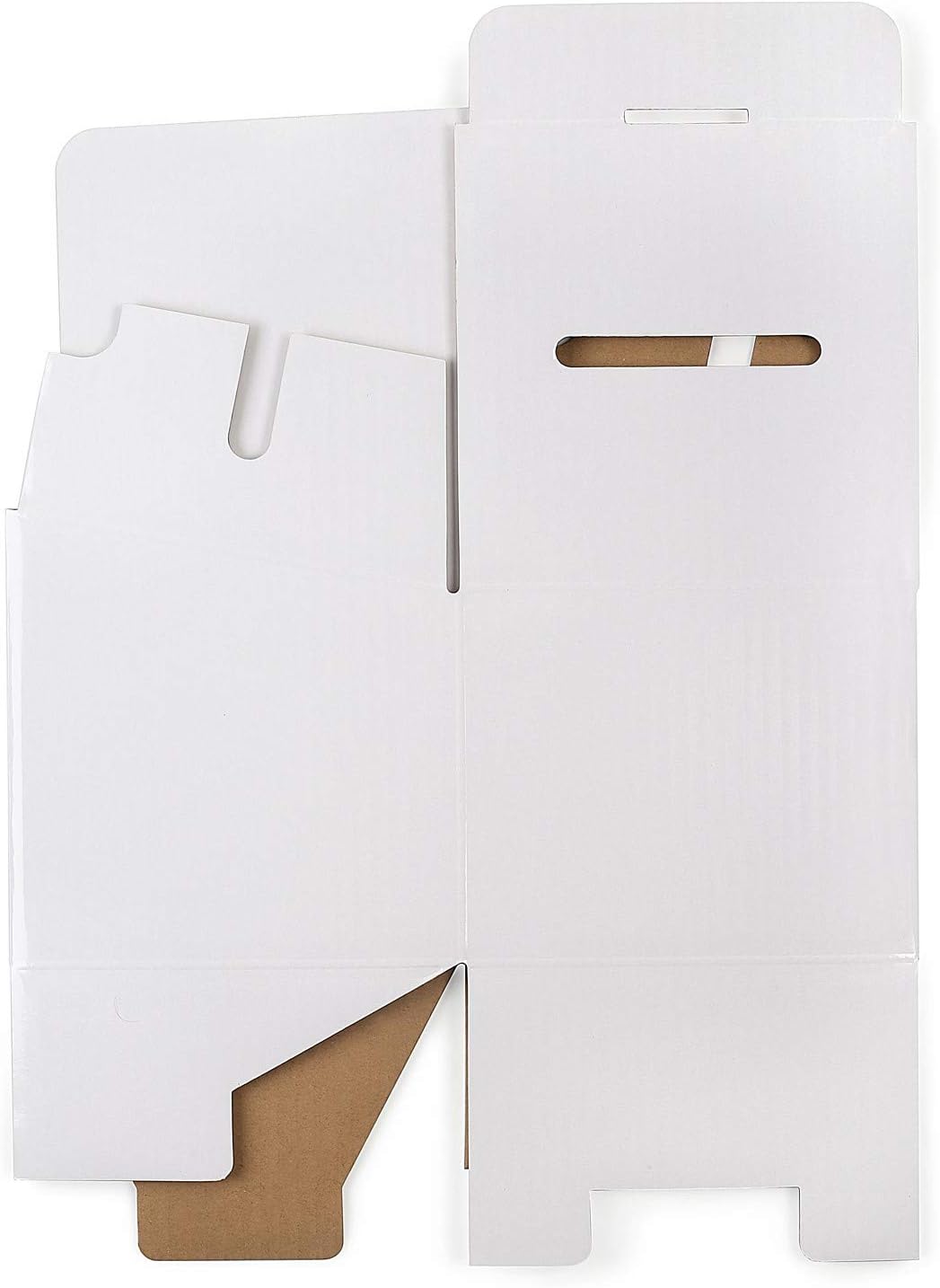 White Raffle Ticket Donation Collection Ballot Box Reusable Sturdy thick Cardboard Box with Slot comment Suggestion Box With Removable Header 6H x 6W x 6D, Display area 6H x 6W(10 pack)
