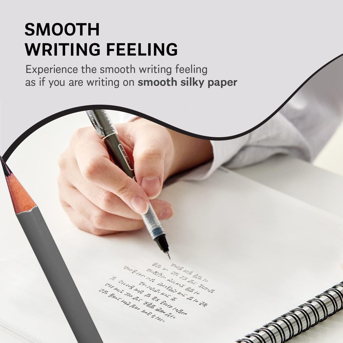 GAK. Stone Paper Notebook | No Lines Spiral Notebook Waterproof Sheet Aesthetic Journal for Note Taking | Notebooks for Work & Aesthetic School Supplies | Large Size, White (7.2”x10.1”, 50 sheets)