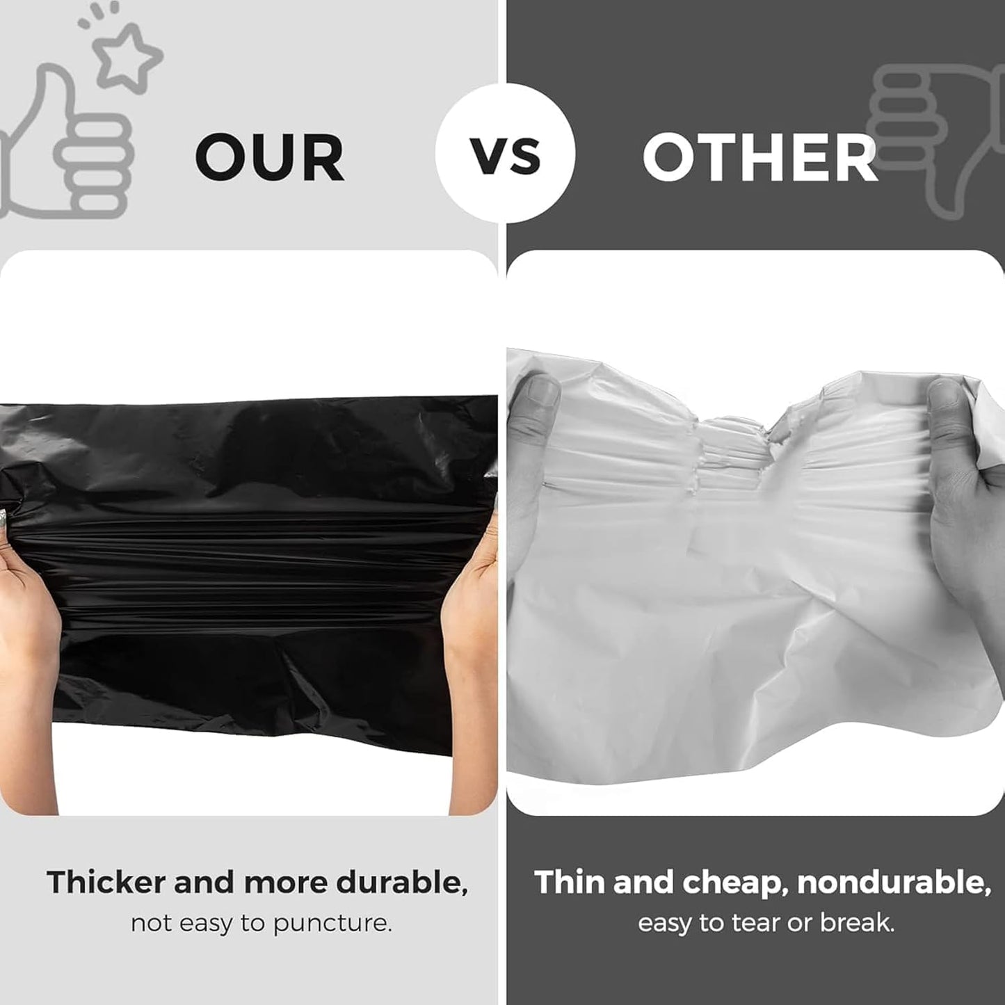 Metronic Poly Mailers 24x24 900 Pcs Black, Large Shipping Bags for Clothing Packaging Bags Strong Self Seal Adhesive Shipping Envelopes for Small Business Tear-resistant Mailing Bags Mailing Envelopes