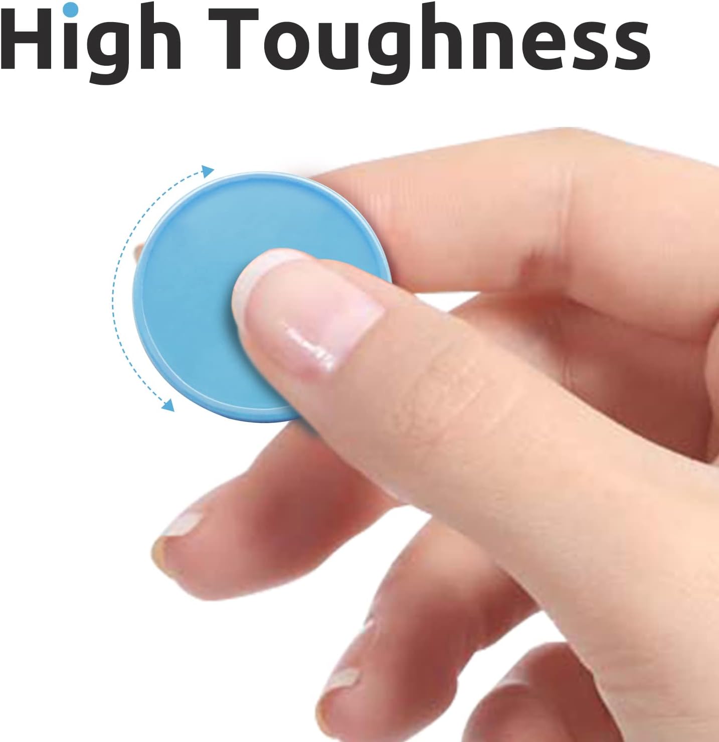 Set of 100 Opaque Plastic Learning Counters Mini Poker Chips Game Tokens with Storage Box (Deepsky Blue, 1 Inch)