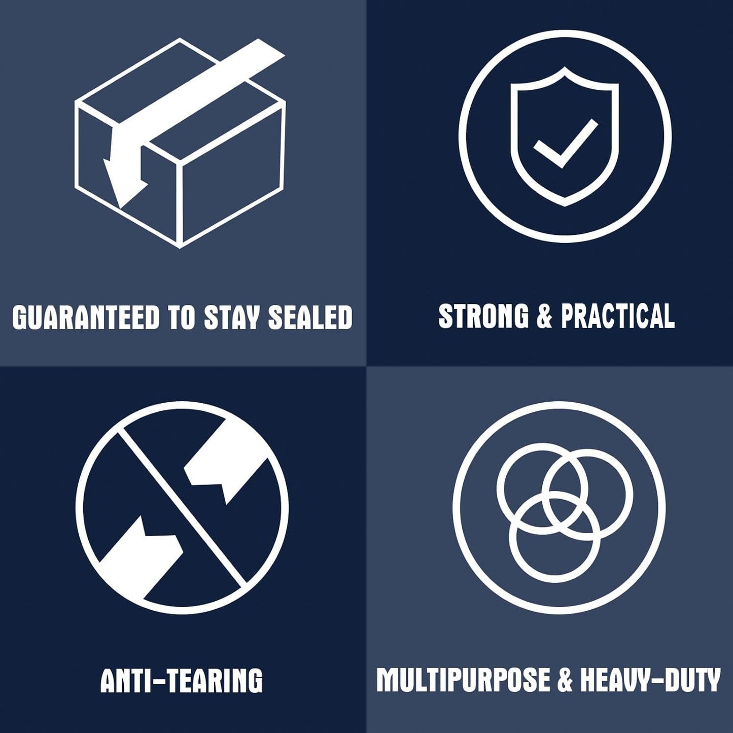 PANDRI Packing Tape, 24 Rolls Heavy Duty Clear Packaging Tape for Shipping Packaging Moving Sealing, 2 inches Wide, 65 Yards Per Roll, Total 1560 Yards