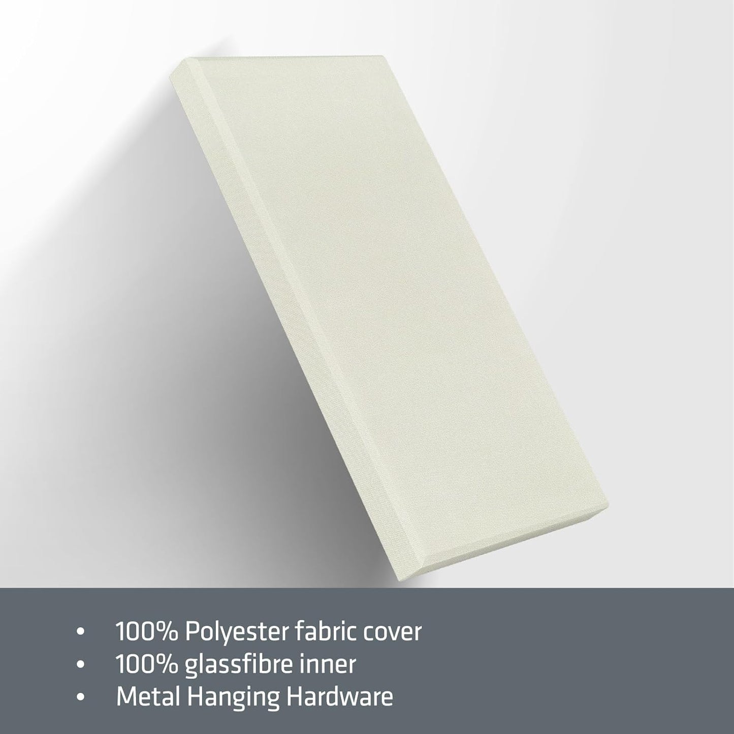 UMIACOUSTICS 2 PCS Acoustic Panel, 47.2" x 23.6" x 2" Fiberglass Sound Proof Wall Panels, Sound Absorbing Panels for Studios, Office, Home Theater. Off White