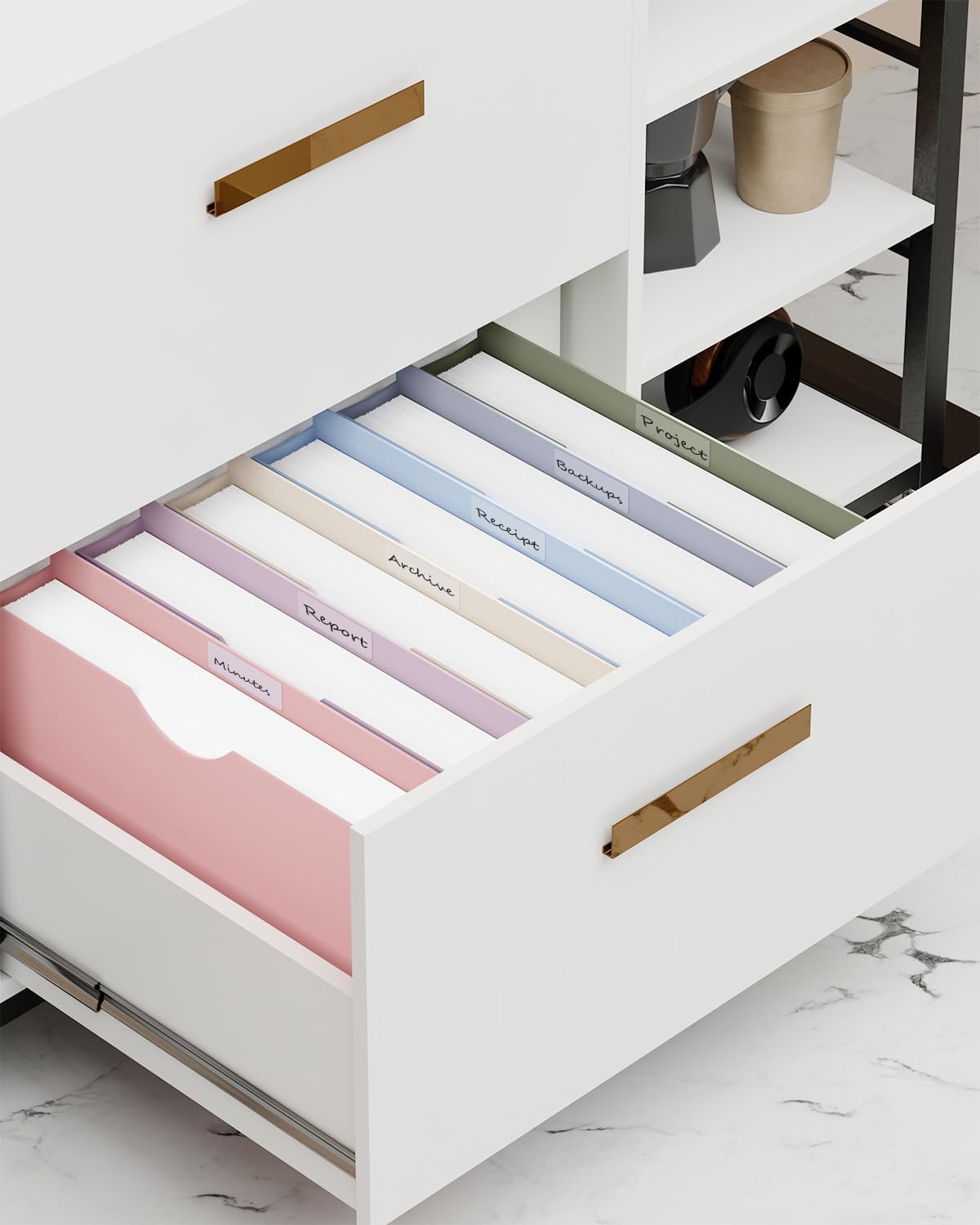 Ansook Plastic 2 Inch Manila File Jackets,Letter Size,Expanding File Jacket, Lightweight,Reinforced Straight Cut Tab,Heavy Duty 2 Inch Expansion Pocket,Poly File Jacket,12 Pack,Morandi Assorted Color