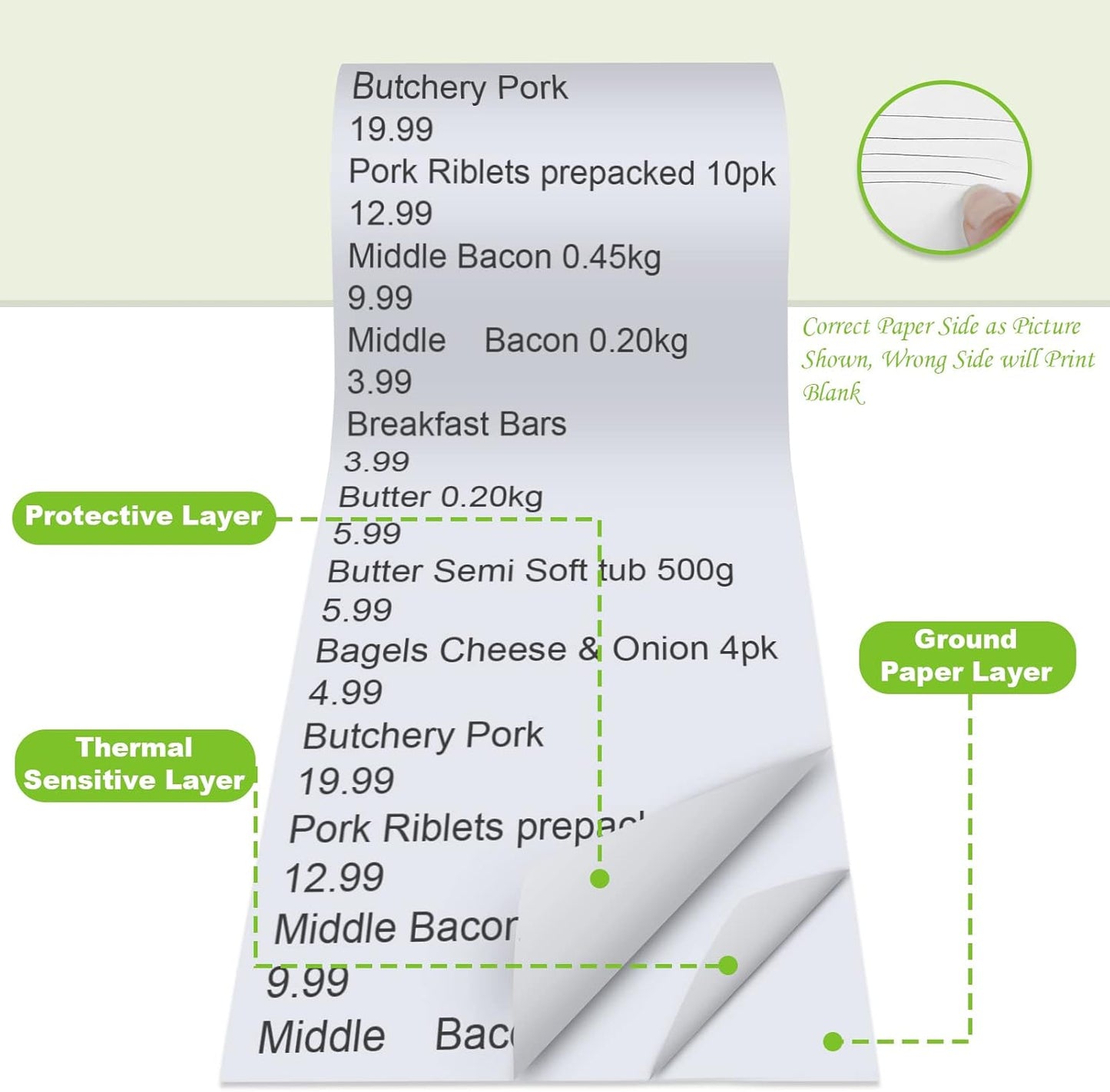 MFLABEL 2-1/4" x 50' Thermal Paper Rolls - 100 Rolls Bulk POS Receipt Papers for Clover, First Data Terminals | Credit Card Paper with HD Printing, Fade-Proof & Jam-Free Guarantee