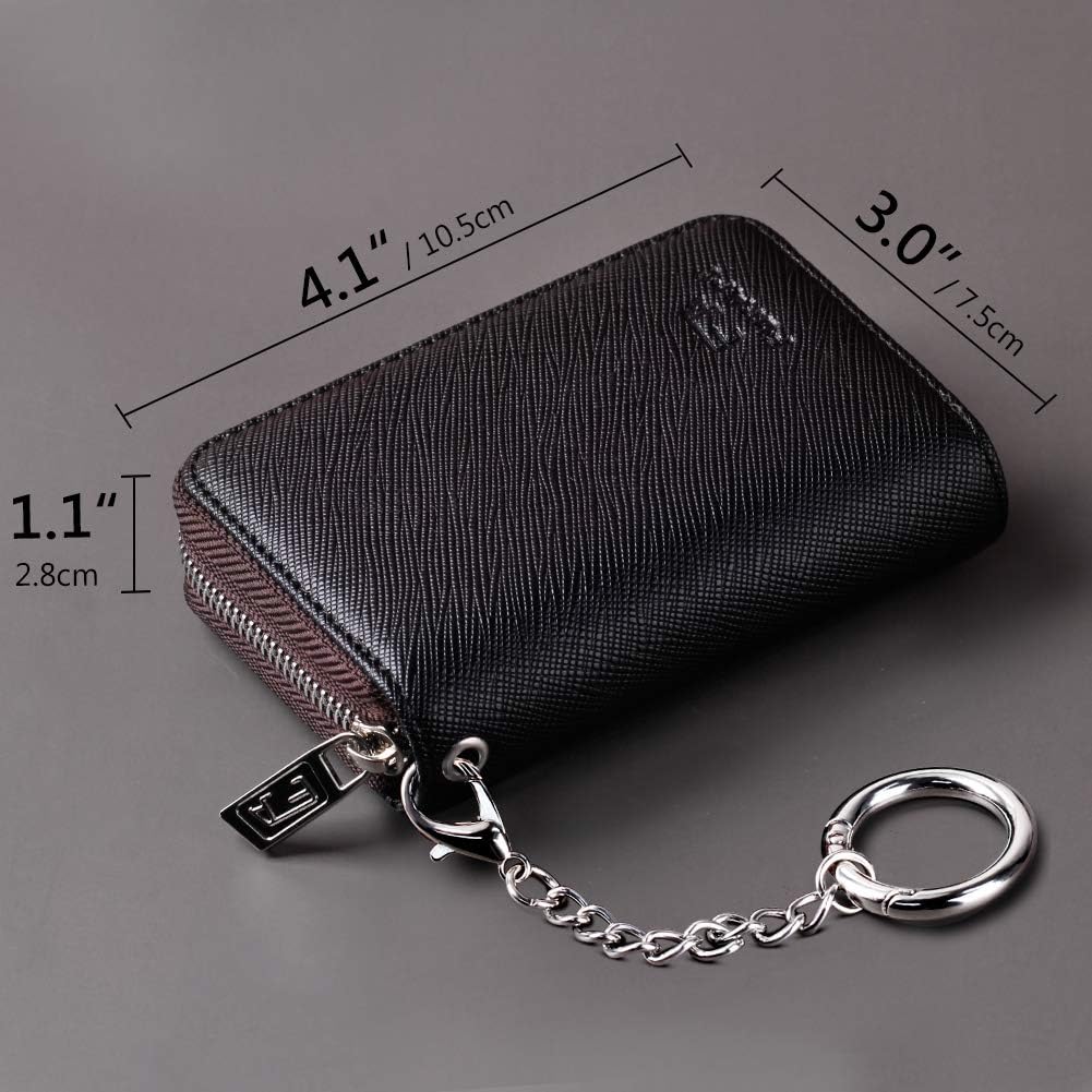 FurArt Zipper Wallet Women, RFID Blocking Credit Card Wallet, Business Card Holder, Compact Size KeyChain Wallet