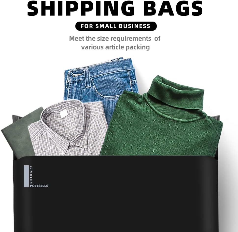 POLYSELLS 120000 pcs 10x13 Inches Black Bulk Poly Mailers Shipping Envelopes, Strong Adhesive Sealing, Waterproof, and Tear-resistant Postal Mailing Bags for Clothing, Books, and Accessories in Pallet