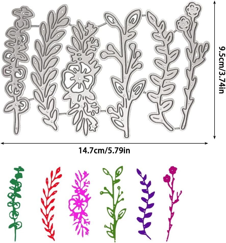 30 PCS Flower Die Cuts for Card Making, FineGood Wildflower Cutting Dies DIY Craft Die Cutters Embossing Stencils for Card Making Supplies