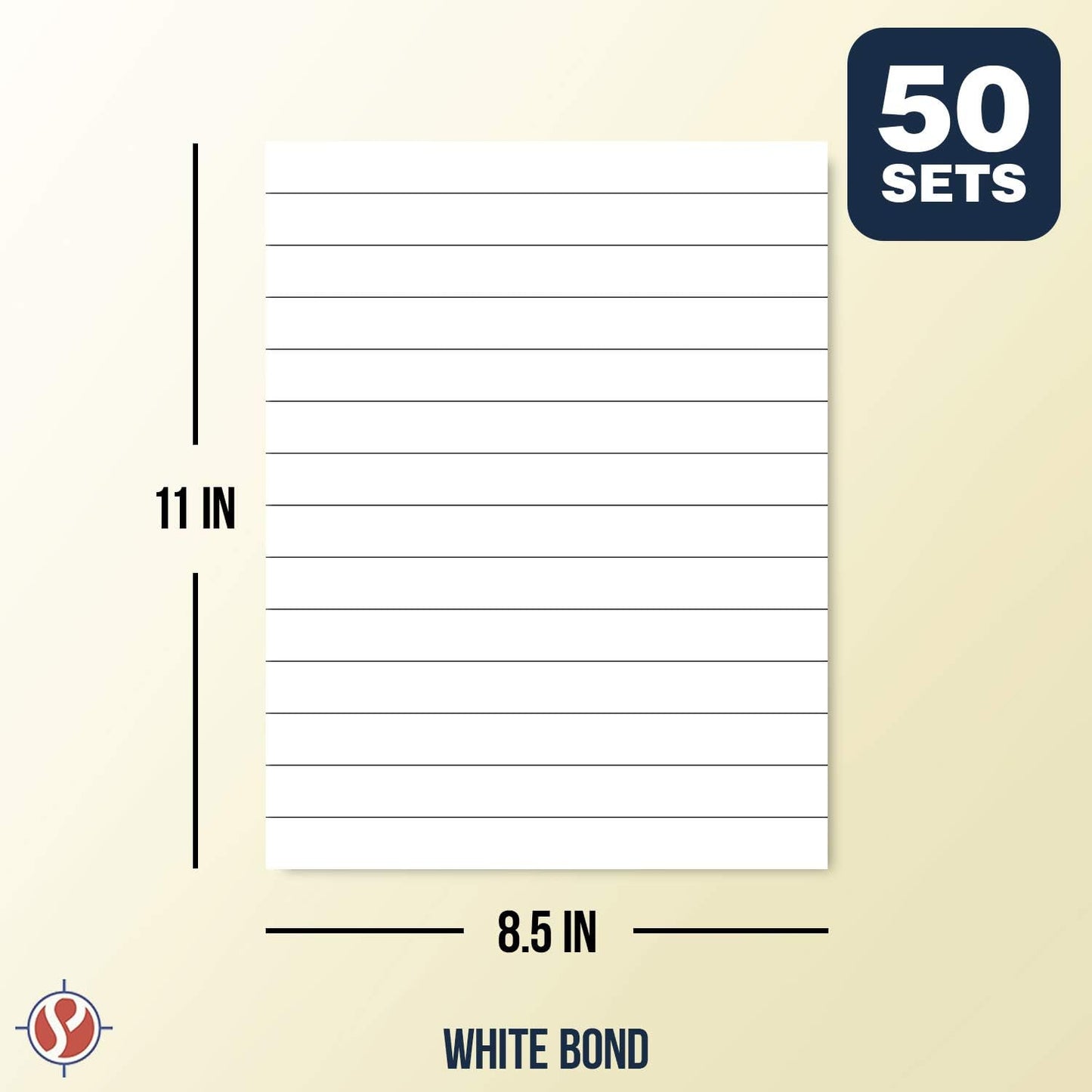 Memo Pads, White, With Black Lines – Lined Paper Notepads, Scratch / Writing Pad for Planning, To-Do Lists, Appointments, Reminders, Home, Office – 50 Sheets Per Pad, 10 Pads per Pack – 8.5" x 11"