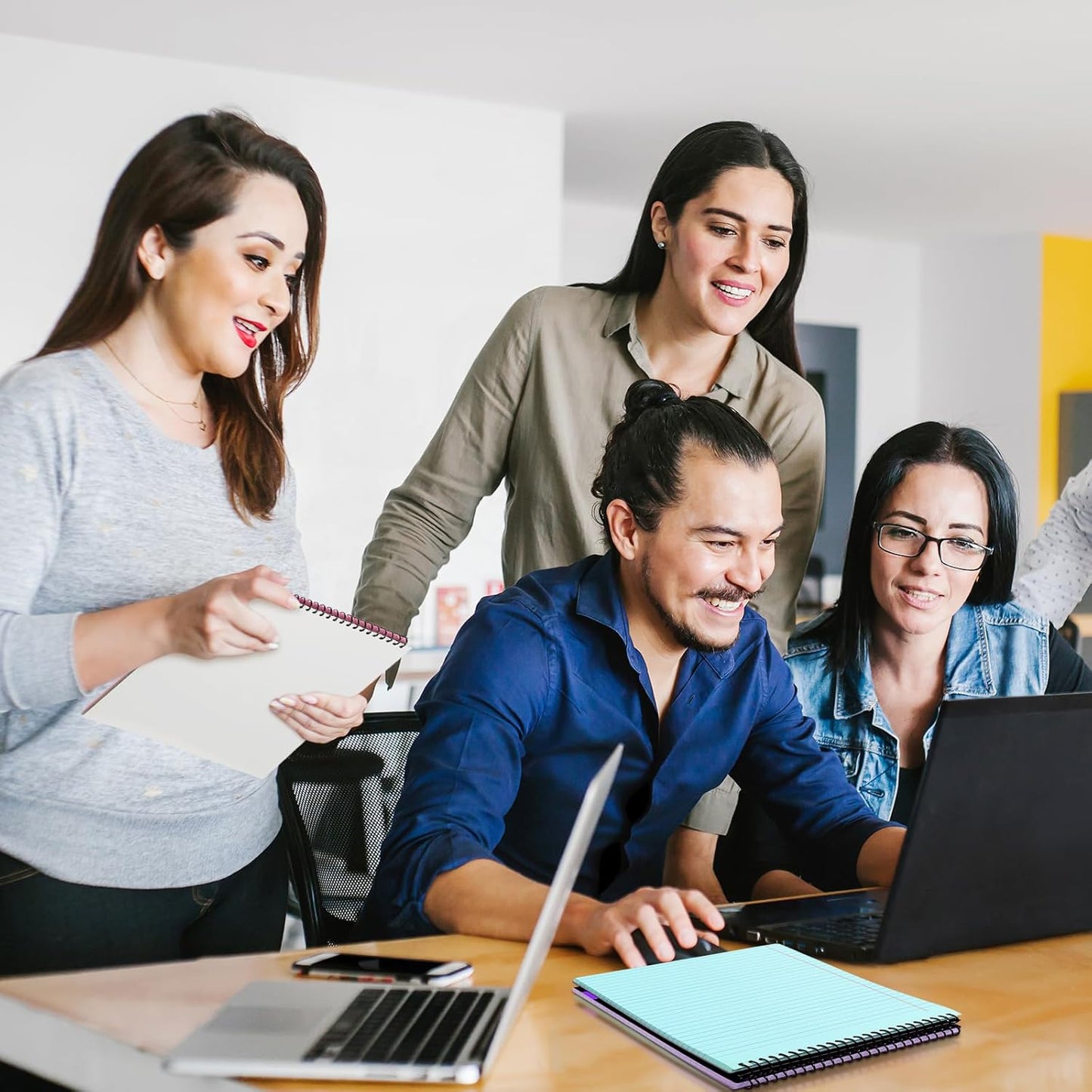 6 Pcs Legal Pad Top Spiral Bound Notebook 70 Sheets Wirebound Notepad Double Sided Ruled Memo Steno Pad with Stiff Back Cover for Business(8.5 x 11 Inches,No Holes,3 Colors)