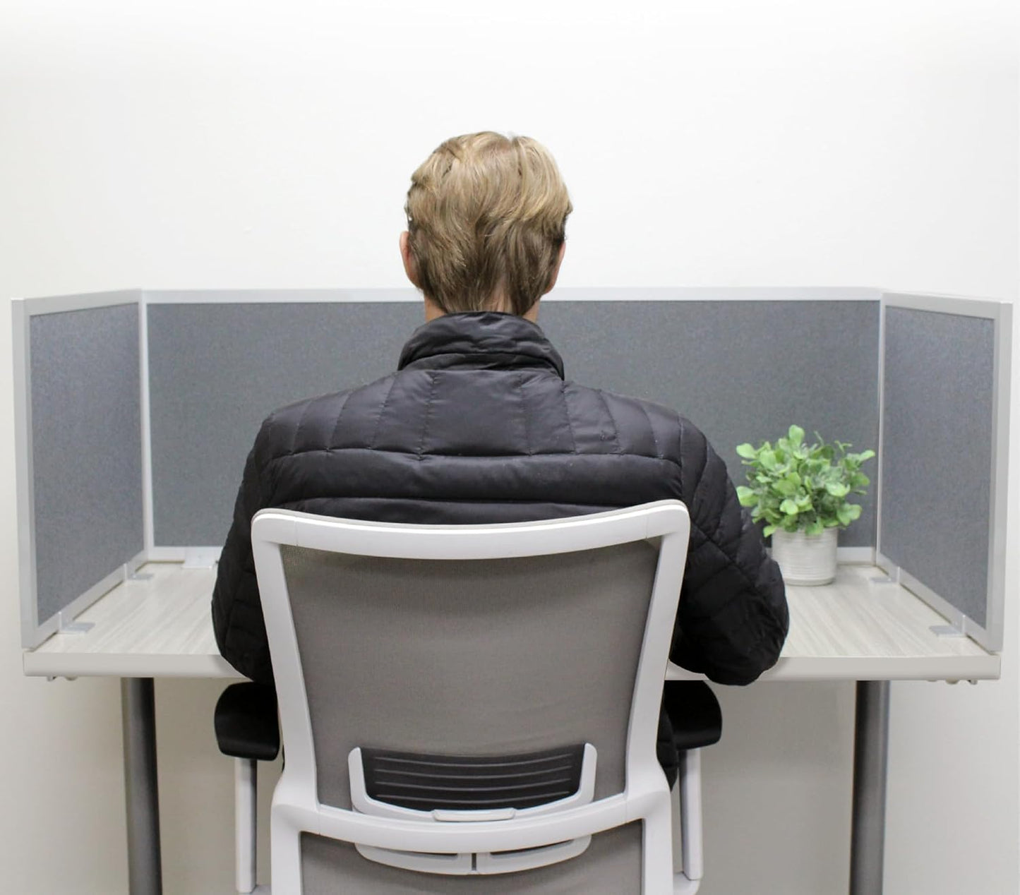 OBEX Acoustic Mounted Screen Privacy Panel Table Top Separator, Sound Blocking Desk Divider (Graphite, 24" X 72")